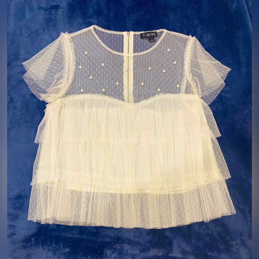 Beautiful pearl embellished top